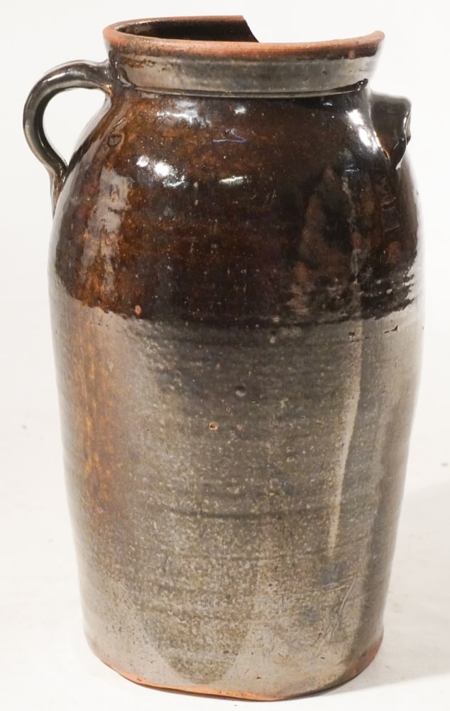 Signed Southern Stoneware South Carolina Churn (1 of 3)