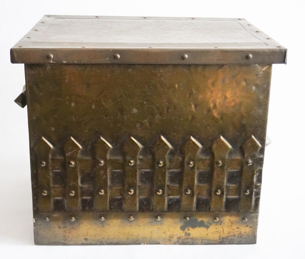 Arts & Crafts Brass & Copper Fire or Kendlin Box (1 of 3)
