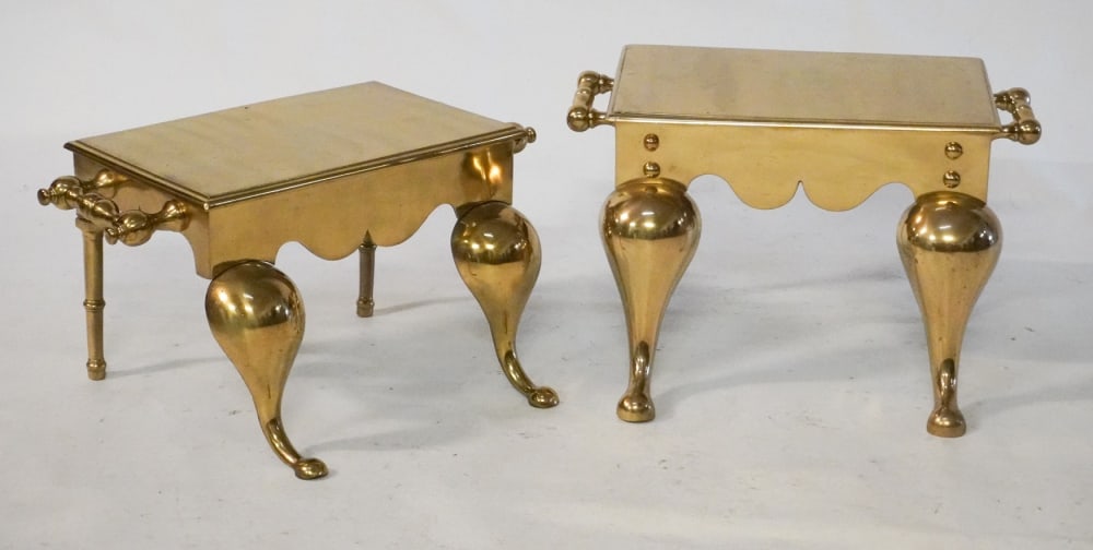Excellent English Regency Near Pair Brass Footman (1 of 2)