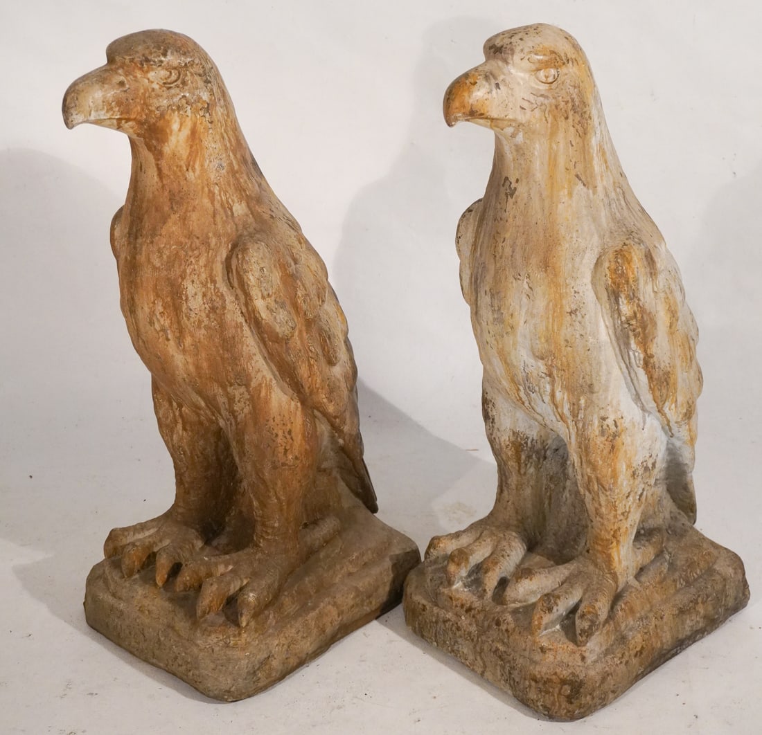 Pair Art Deco Metal Figures for White Eagle Oil (1 of 3)