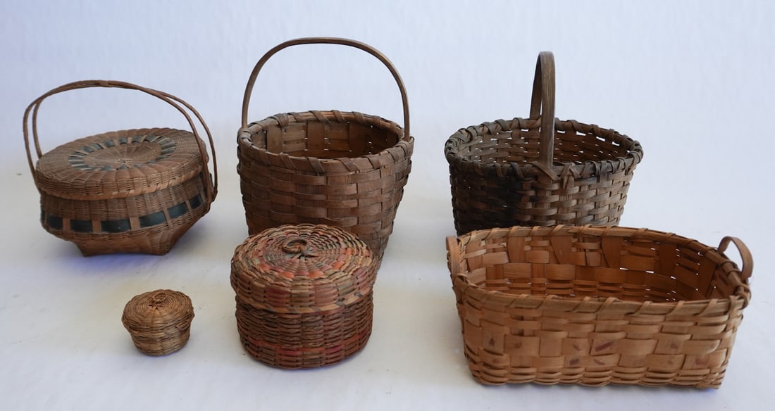 Antique & Vintage Woven Split Wood Baskets (1 of 2)