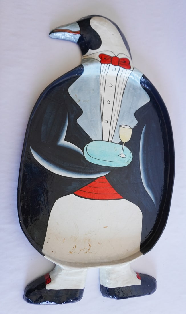 Vintage Deco Papermache Cocktail Serving Tray (1 of 3)