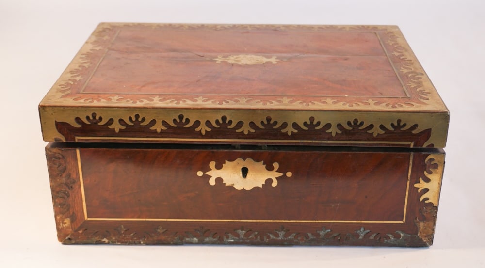 English Regency Mahogany Campaign Writing Slope (1 of 4)