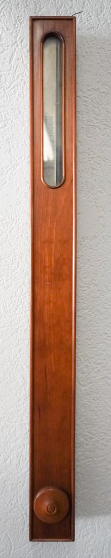 Antique American Classical Cherry Wood Wall Barometer (1 of 3)