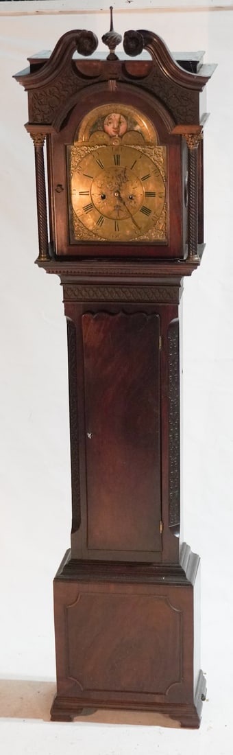 Very Handsome George III Mahogany Tall Case Clock (1 of 7)