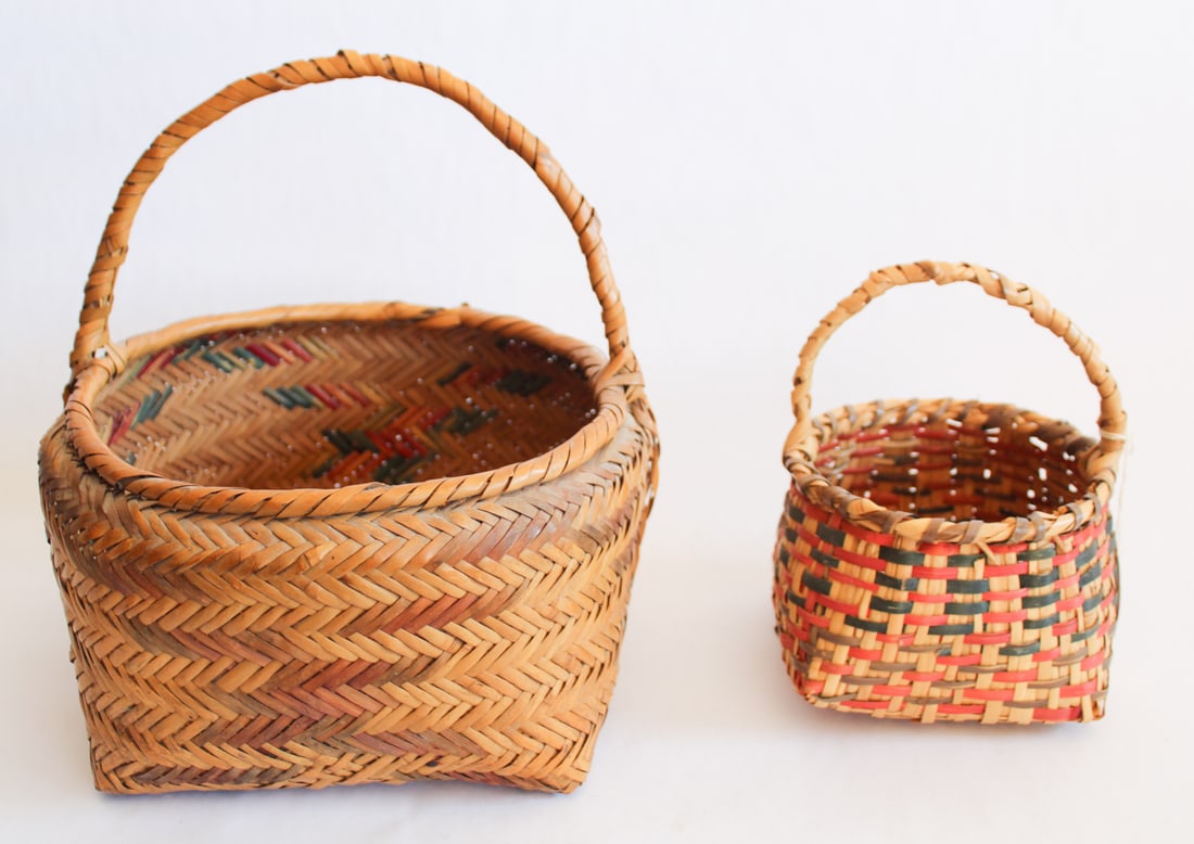 Antique Mississippi Choctaw River Cane Baskets (1 of 3)