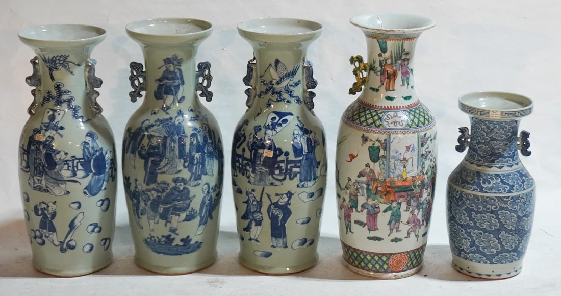 Antique Chinese Porcelain Floor Vases or Urns (1 of 4)