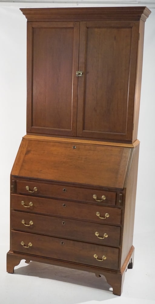 American Chippendale Cherry Secretary Bookcase (1 of 7)