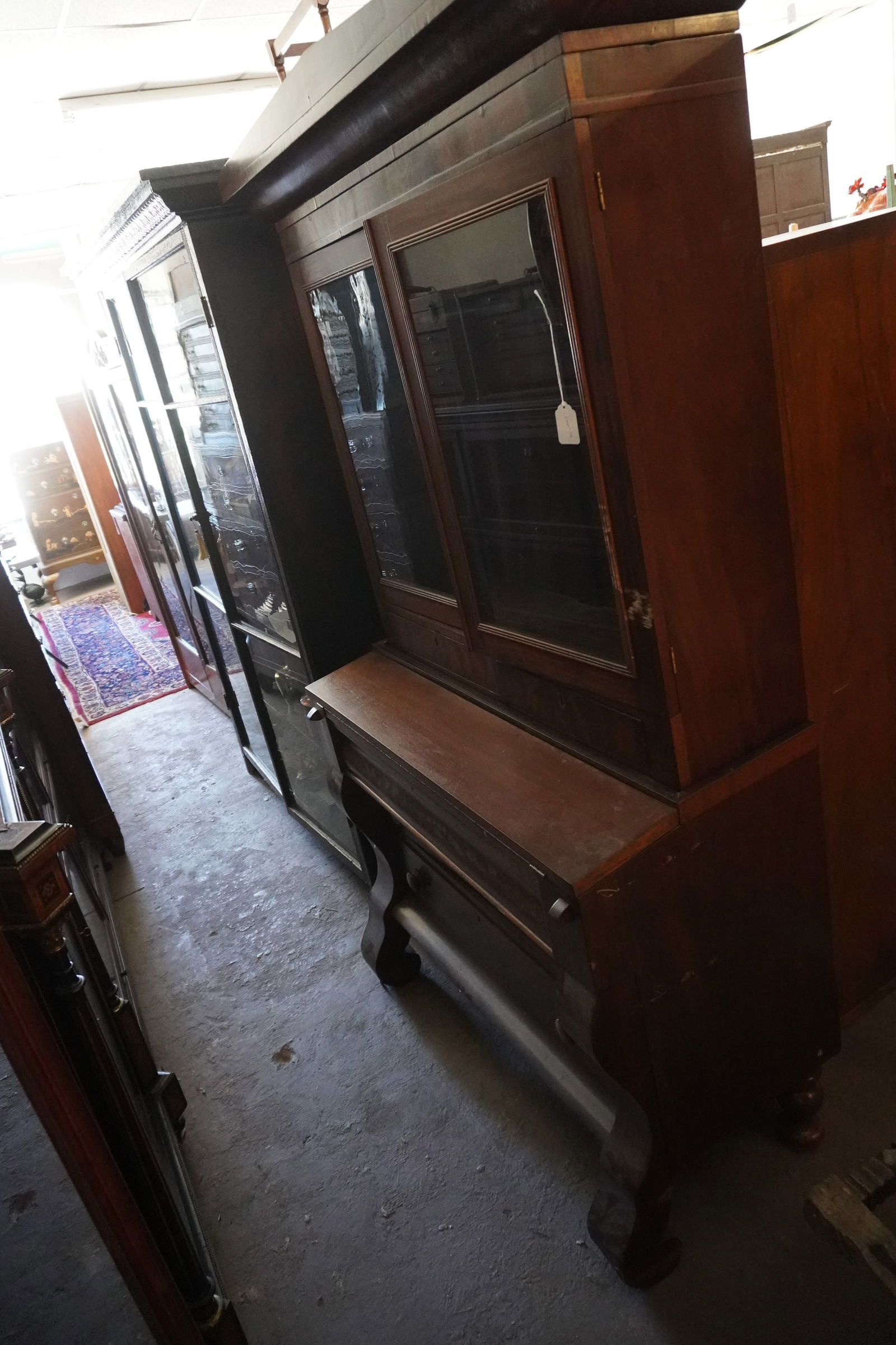 American Classical Figured Mahogany Secretary Bookcase of Louisiana Interest (1 of 3)