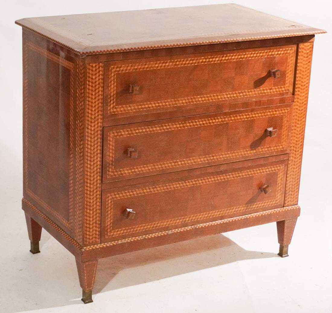 Custom Federal Style Inlaid Mixed Wood Chest (1 of 5)