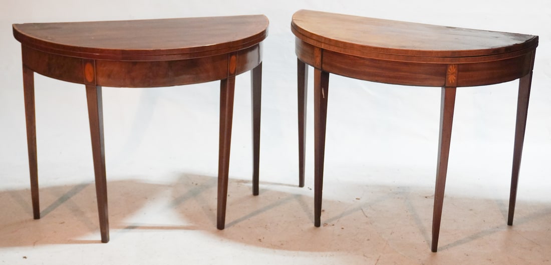 Two Federal Inlaid Mahogany Games Tables (1 of 9)