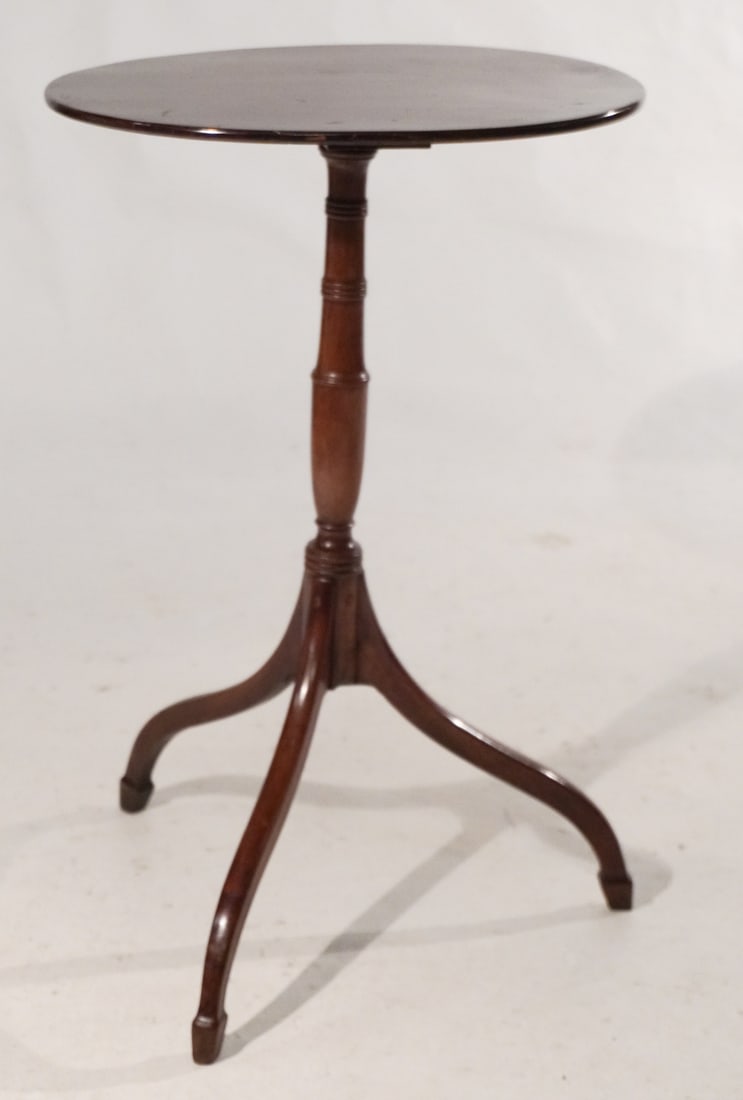 American Federal Mahogany Candle Stand (1 of 3)
