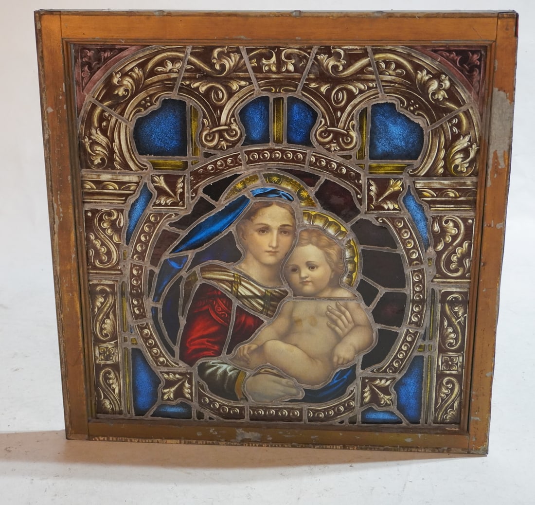 Excellent Antique Stained Glass Window (1 of 4)
