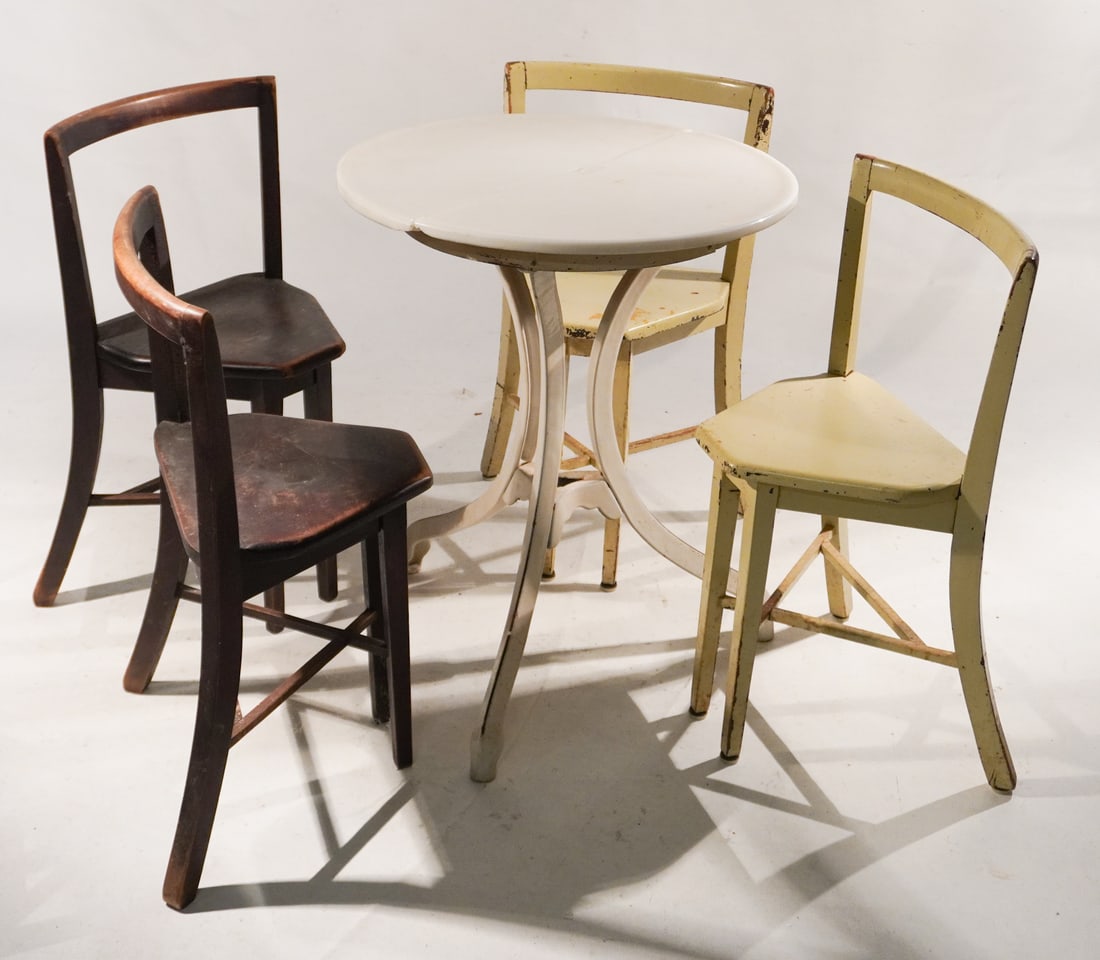 Very Charming Antique Ice Cream Table & Chair Set (1 of 2)