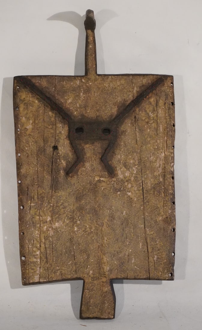 Antique African Carved Wood Shield or Plaque (1 of 3)
