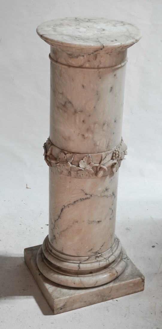 Antique Classical Carved Marble Display Pedestal (1 of 4)
