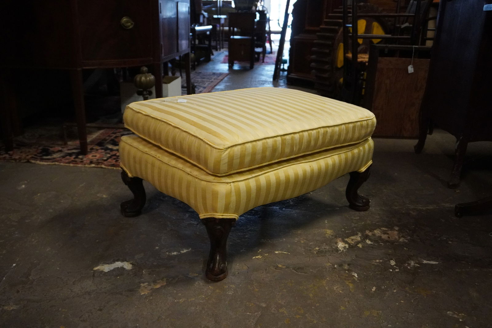 Fine Continental Mahogany Rococo Style Footstool (1 of 4)