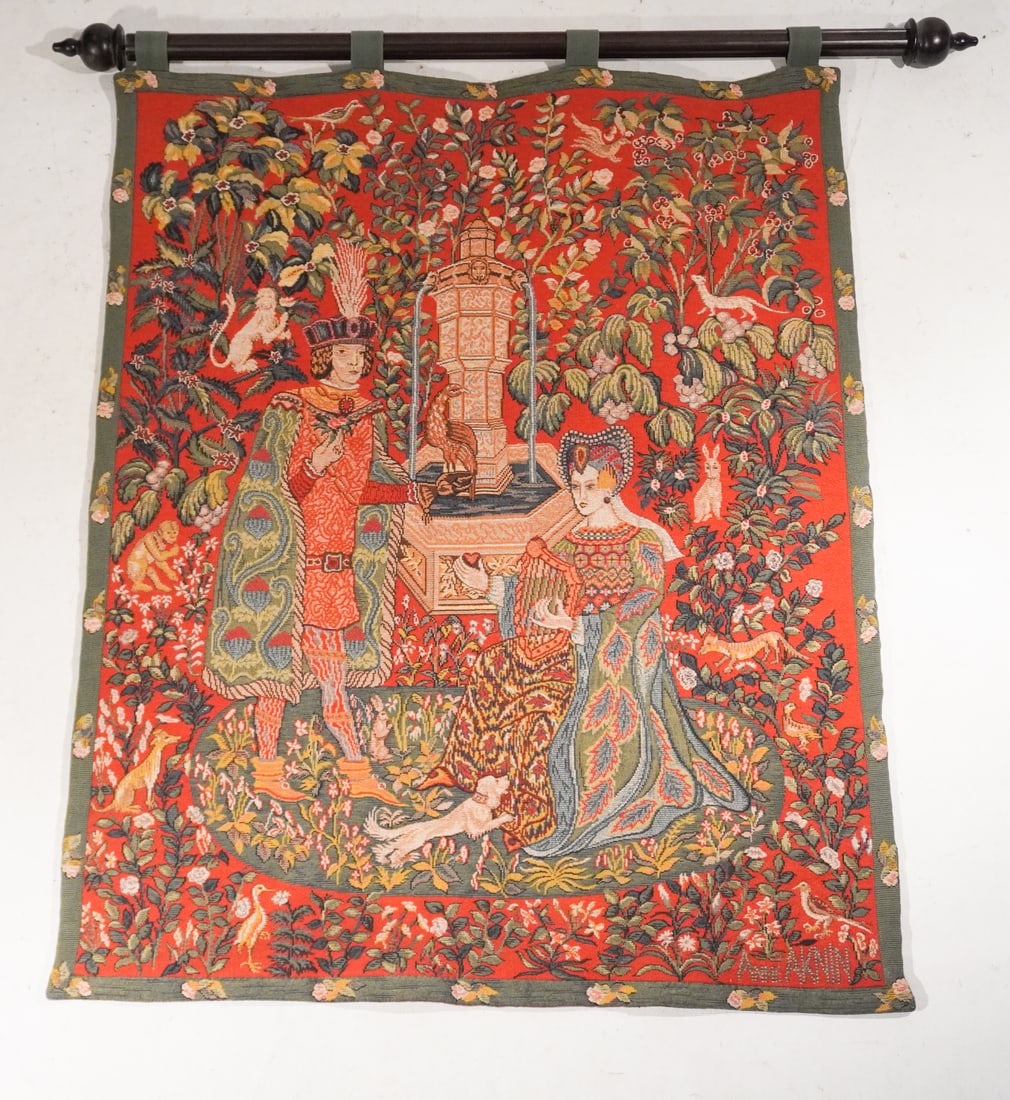 Fine Vintage English Flemish Style Hanging Wall Tapestry (1 of 3)