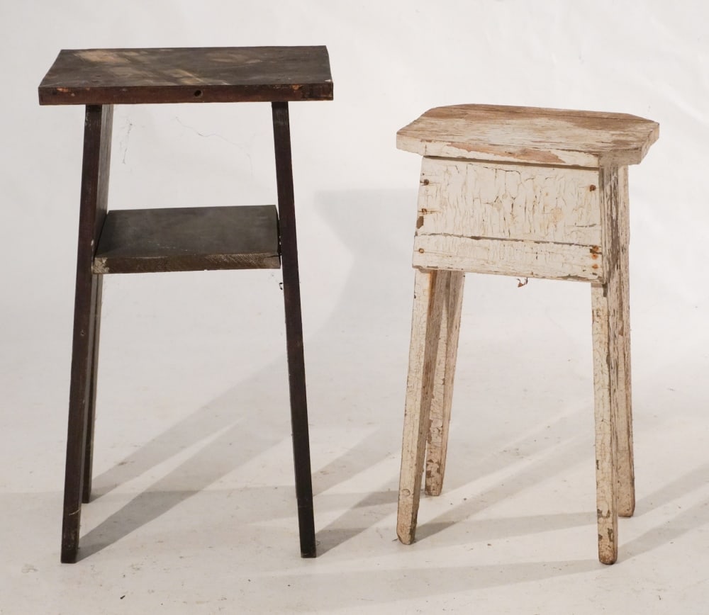 Two Antique Backcountry Painted Side Tables (1 of 2)