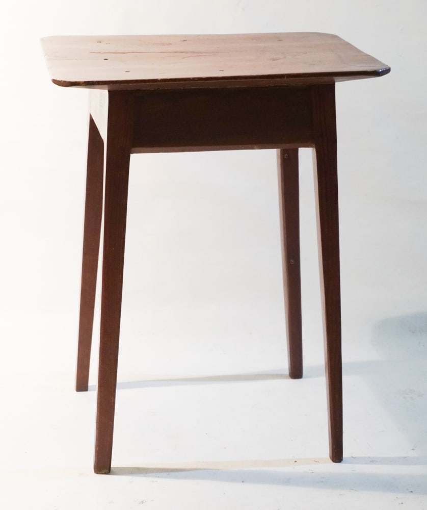 Southern Country Federal Painted Yellow Pine Splay Leg Side or Work Table (1 of 3)