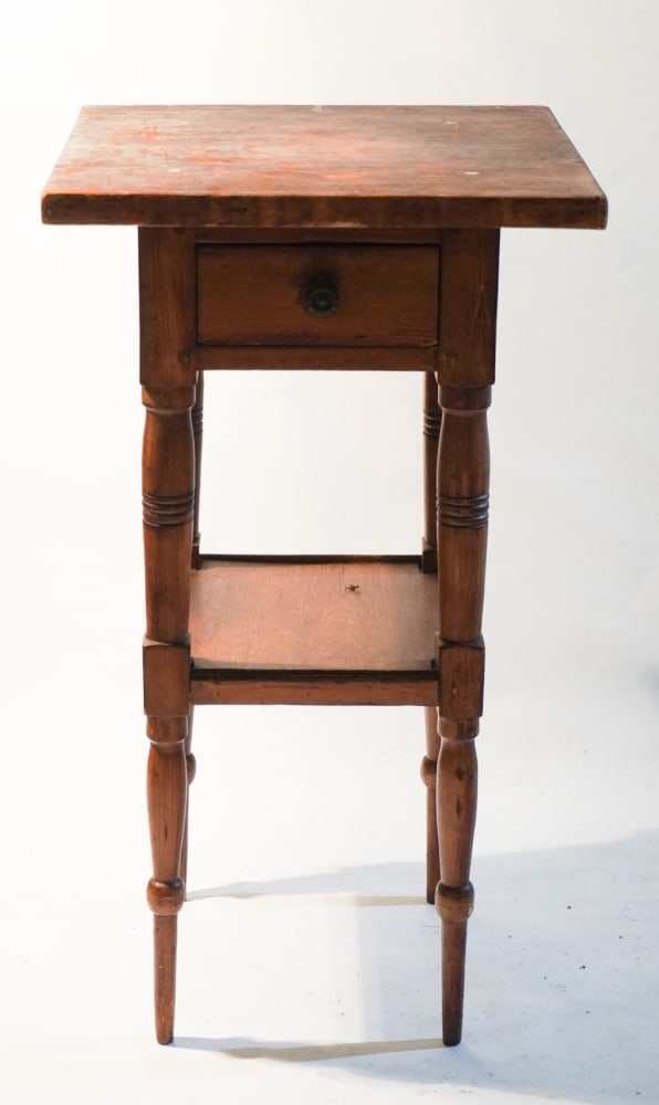 Country Federal Mixed Wood Side or Work Table (1 of 2)