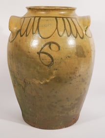 Southern Stoneware Signed & Decorated Edgefield Storage Jar