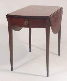 Very Handsome Southern Federal Inlaid Mahogany Pembroke Table