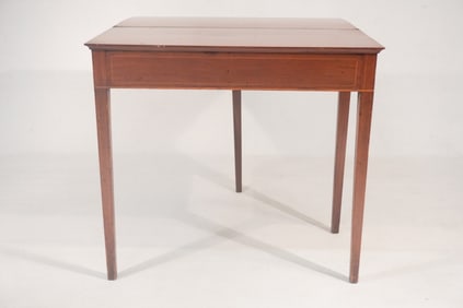 Excellent Southern Federal Carved & Inlaid Mahogany Games Table