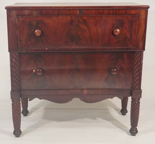 Handsome American Federal Figured Mahogany Server/Butlers Desk