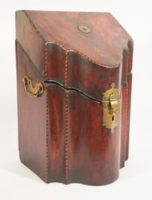 Neoclassical Figured & Inlaid Mahogany Knife Box