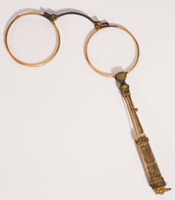 Spring Loaded Victorian 14 k Gold Spectacles