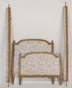 French Louis XV Carved & Polychromed Daybed