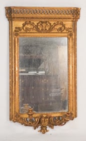 Excellent French Carved & Gilt Rococo Gerondole Looking Glass