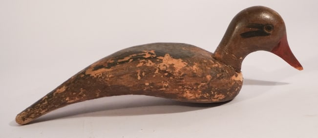 Interesting Balsa Wood Carved & Painted Duck Decoy