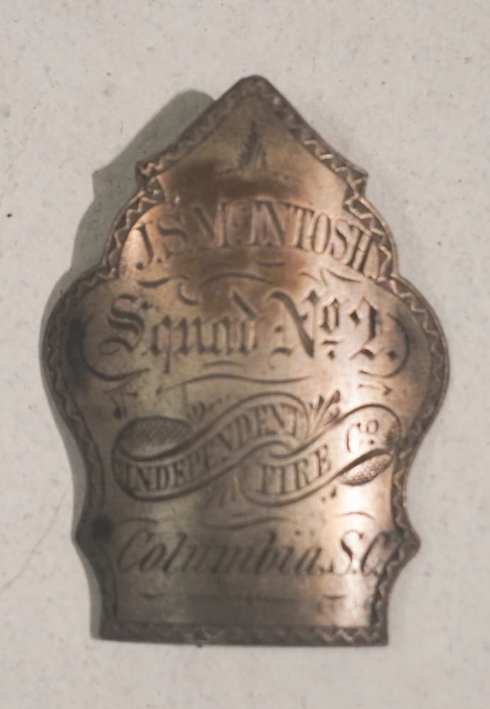 Uncommon Antique Columbia, SC Silver Firefighters Badge (1 of 2)
