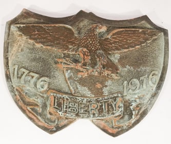 Copper United States Liberty Centennial Wall Hanging Shield