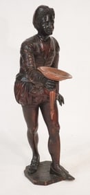 Antique Carved Blackmore Wood Standing Figure