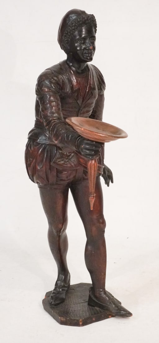 Antique Carved Blackmore Wood Standing Figure (1 of 8)