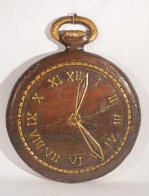 Charming Carved Folk Art Wall Hanging Pocket