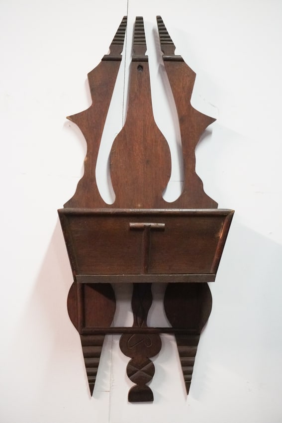 Fine Antique Southern Black Walnut Wall Hanger (1 of 3)