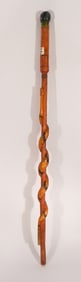 Vintage Folk Art Native American Snake Cane