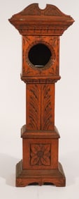 Fine Antique American Carved Oak Hepplewhite Pocket Watch Tower Tall Clock