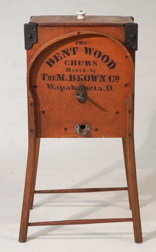 Antique American Stencil Decorated Butter Churn (1 of 5)