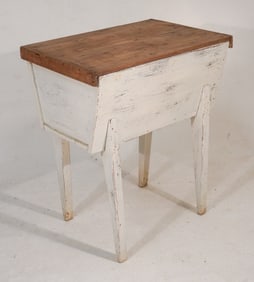 Charming Backcountry Painted Pine Dough Box