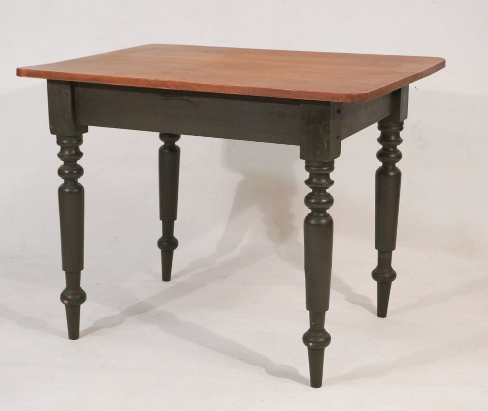 Antique Country Sheraton Pine Work Table or Desk (1 of 2)