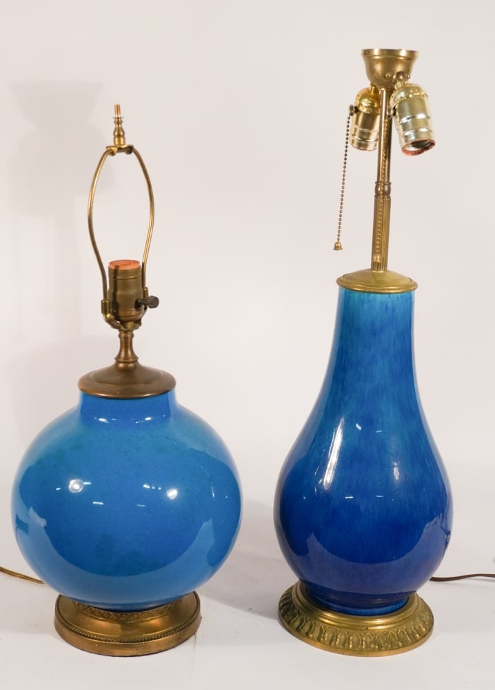 Two Antique Chinese Glazed Pottery Urns (1 of 2)