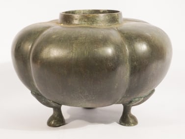 Antique Japanese Bronze Footed Centerpiece