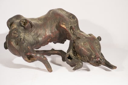 Antique Chinese Root Carved Hardwood Figure