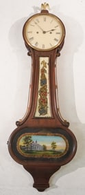 Handsome New Haven 30 Day Wilson Banjo Clock