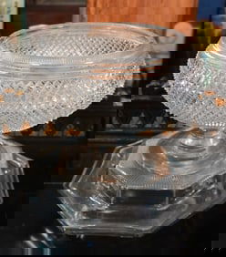 Exceptional Antique French Baccarat Cut Crystal Centerpiece